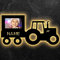 LEON - FOLIEN Traktor mit Bilderrahmen Led deko Schlummerlicht für dein Foto Traki Nachtlicht personalisiert mit Wunschnamen - Papa - Opa - Mann Geschenke - Geburtstag - Kinder - Mann - Frau