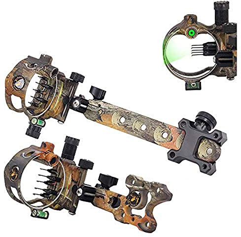 Bogenvisier 5 Pin / 7 Pin Bogenvisier Netzhaut Mikro verstellbares Jagdvisier mit Bogen Viesier leichte Aluminiumlegierung Zielgerät Compound Bogenvisier Bogenschießen Zubehör
