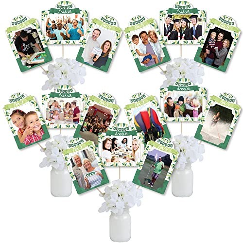 Big Dot of Happiness Albero genealogico Riunione - Set di 15 bastoncini per foto da tavola per riunione di famiglia