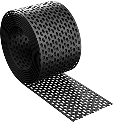 5m Traufgitter Eurovent® Lüftungsband Lüftungsgitter Vogelschutzgitter Sperling RAL9005 Schwarz (Breite: 50mm)