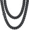 Men Chain Cuban Link Black Curb Heavy Duty Necklace Hiphop Necklace Stainless Steel