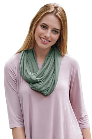 Lina & Lily Modal Premium Jersey Loop Schal für Damen Herren (Dusty Mint)