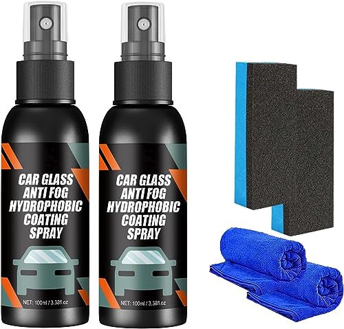 Auto-Windschutzscheiben-Spray, wasserabweisendes Antibeschlagmittel, Autoglas-Antibeschlag-Regenschutzmittel, geeignet für alle Arten von Glas (3 Pcs)