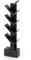 CASART 10-Tier Tree Bookshelf, Slim Tall Floor Standing Bookcase with Drawer & Wall Anchor, Wooden Display Shelving Storage Rack for Living Room Bedroom Office (Black)