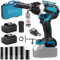 Taitus 1/2 Inch Cordless Brushless Impact Wrench,18V Powerful brushless Motor,700NM of max Torque and max 2800rpm Speed, with 6 Impact Sockets,2 Batteries