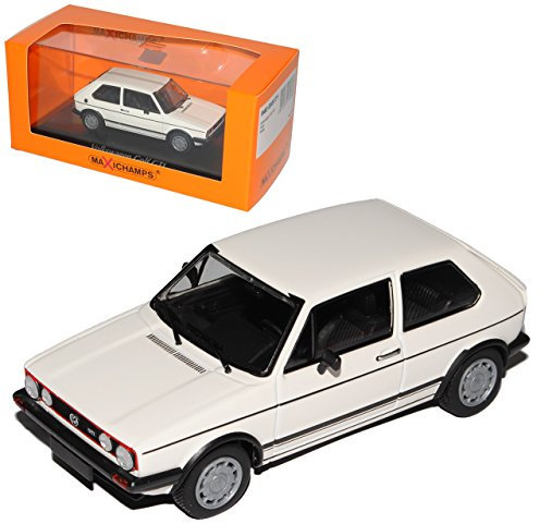 alles-meine.de GmbH Volkwagen Golf I GTI 3 Türer Weiss 1974-1983 1/43 Minichamps Maxichamps Modell Auto mit individiuellem Wunschkennzeichen