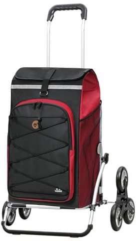 Andersen Einkaufstrolley - klappbar - 74 Liter - Treppensteiger - mit Kühlfach - Aufhängung für Einkaufswagen - Regencape integriert - belastbar 50 kg - Rad Ø 3 x 13 cm - Cargo Shopper XXL Fado 2.0 rt