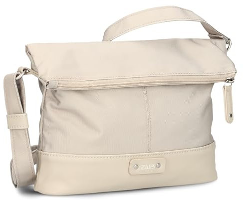 Zwei Damen Rolltop-Handtasche Olli OT6 Umhängetasche 2/4 Liter klassische Crossbody Bag wasserabweisend robust strapazierfähig Bicolor Design Schultertasche, hochwertig verarbeitet (linen)