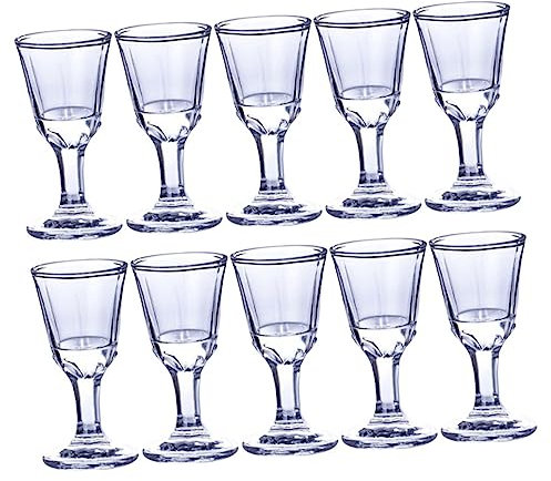 CIYODO Set Di 10 Bicchieri Da Liquore in Da 10 Ml Calici Da Vino Bianco Per Amici Bar Matrimoni Compleanni Lisci