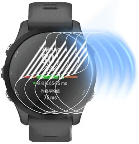 Stejnhge [5 pièces] Film Hydrogel pour Garmin Forerunner 255/255 Music 46mm, [HD] TPU Film Protecteur, Flexible Protection Écran