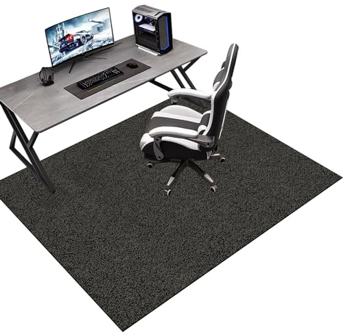 80 x 100 cm Schreibtischstuhl unterlage für Laminat, Bürostuhl Unterlage Teppich, Bodenschutzmatte für Hartböden, Gaming Teppich Stuhlunterlage, Gamer Teppich, Bürostuhl Matte für Bodenschutz