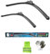 Compatible con Opel Astra[J] 92009 X6L 710 610 ESCOBILLAS LIMPIAPARABRISAS Planas Delantero Coche 2PCS+Spoiler+11 ADAPTADORES DE Goma Natural Y SINTÉTICA