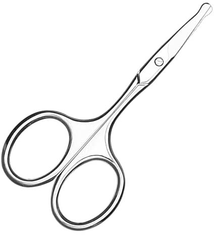 Eupneicu Nasenhaarschere, Nasenhaarschere Mit Runder Spitze, Scharfe Gebogen Runde Spitze Für Sicherheit, Nagelhaut Schneide Und Bastel Schere Mit Präzisem Backenschneiden Gerade Enden