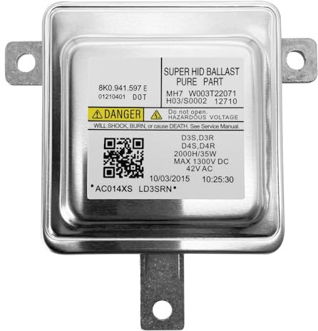 Ersatz Vorschaltgerät 8K0941597E D3S/D3R D4S/D4R Xenon HID Scheinwerfer Vorschaltgerät Steuereinheit Kompatibel mit Audi A1 A3 A4 A5 A6 A7 A8 Q3 Q5 Q7