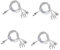 BESPORTBLE 4 Stück Handleine aus Zaunfolie Fechten Hand Leitung Fechtfolien-Handdraht Fechtfolie Kabelhandwerk fechten ausrüstung Multifunktions-Zaundraht Kabel für den Zaun Transparent