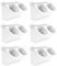 Macetas de pared blancas, 6 macetas de jardín verticales colgantes con sistema de riego automático para interiores y exteriores, soporte para macetas de pared