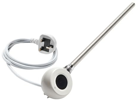 ECOSO 400W White Thermostatic Radiator Towel Rail Heating Element UK Plug | Heats Your Home Efficiently. Plug In Design. Controlled Via App. Programmable Modes. Smart Home Compatible.