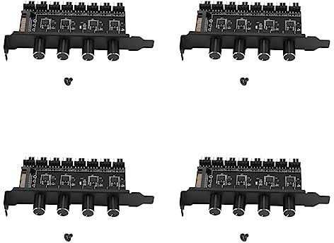 Fivetwofive 6X Pc 8 Canali Fan Hub 4 Manopola Regolatore di velocità della Ventola di Raffreddamento per Case CPU HDD Vga Ventola Pwm Potenza Staffa Pci da Controllo Ventola 12V