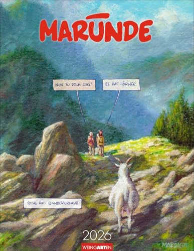 Marunde - Kalender 2026 - Weingarten-Verlag - Wandkalender mit bezaubernden Illustrationen und Humor - 34 cm x 44 cm