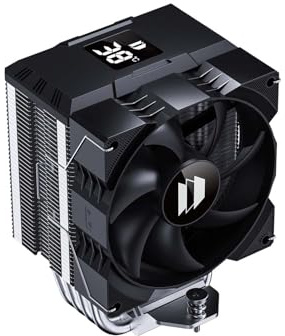 yaoqijie 90 Digital Display 4 Heatpipe CPU Cooler 92mm Cooling Fan Radiator Air Cooler For LGA1700/1200 AM4 AM5 lasting(NO RGB BLACK_FIXED COLOR)