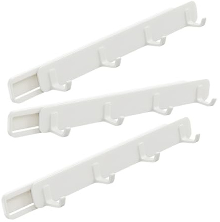 SOLUSTRE 3pezzi Porta Pantaloni Con Binario Scorrevole Porta Armadio Estraibile Estensibile Organizer Compatto Per Guardaroba