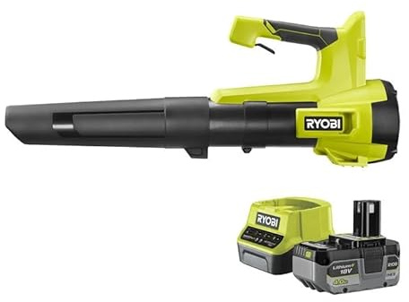 Soffiatore Turbo Jet 18V RYOBI - Soffiatore 160 km/h - Batteria 4,0Ah - Caricabatterie - RY18BLB-140