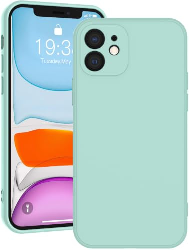 Qasyfanc Soft Silicone Case for iPhone 11 6.1-Inch, Light Cyan | Full Camera Protection, Anti-Scratch Microfiber Lining, Slim Soft Touch Shockproof Cover