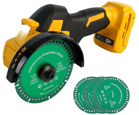 Mini Angle Grinder for DEWALT 18V 20V Batteries, 4” Brushless Cordless Cut Off Tool 18000 RPM 3 Speed Adjustable with Forward and Reverse Control Compatible with DEWALT DCB204 DCB206