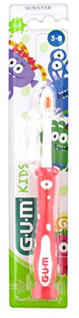 GUM Kids Zahnbürste 3-6 Jahre mit Saugnapf
