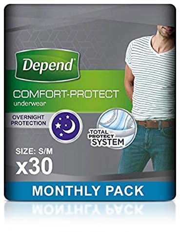 Depend Comfort Protect Incontinence Pants for Men, Small/Medium, 30 Pants