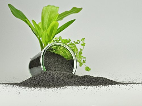 Guemmer Sand - 2,5kg - Aquarienkies, Aquariensand - Verschiedene Körnungen und Farben - Made in Germany - (0,4-0,8 mm, Schwarz)