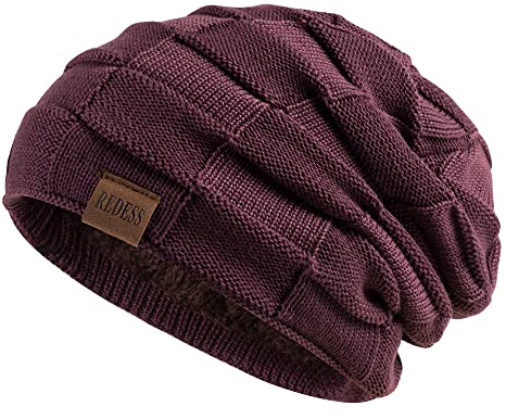 REDESS Beanie Mütze für Herren und Damen Winter Warme Mützen Stricken Slouchy Thick Skull Cap