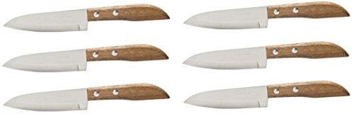 bick.shop Lot de 6 couteaux de cuisine avec manche en bois extrêmement tranchants