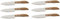 bick.shop Lot de 6 couteaux de cuisine avec manche en bois extrêmement tranchants
