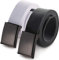 Cut To Fit Canvas Web Belt Size Up to 52 with Flip-Top Solid Black Military Buckle (2 Pack Dark Grey/Natural)