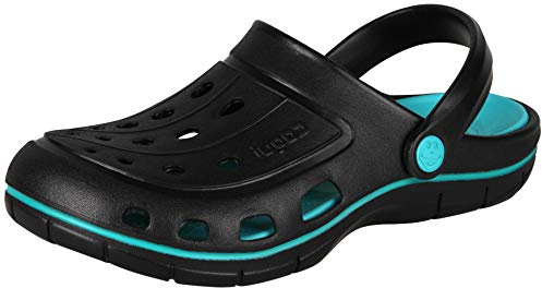 Coqui Unisex - Erwachsene 6351 Jumper Clog-Black/Turquoise-37