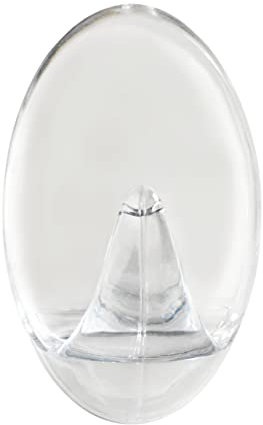 WENKO Maxi-Haken Transparent 2er Set - 2er Set, Wandhaken, Kleiderhaken zum Ankleben, Polystyrol, 3 x 5 x 2.5 cm, Transparent