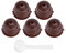 5pcs Ensemble De Filtres à Café Rechargeable Capsule De Café Nescafé Capsule Réutilisable Une Cuillère(Brun)