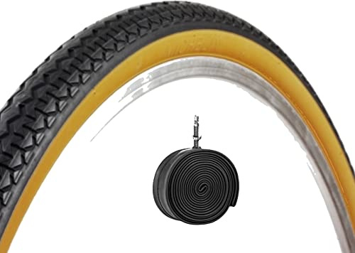 DEESTONE 1 Schlauch + 1 Abdeckung Schwarz für Fahrrad Olanda 26 x 1 3/8 (37-590), Fahrradteile