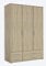 Rauch Möbel Rasant, Schrank Drehtürenschrank inklusive 4 Schubladen, 3-türig, Zubehörpaket Basic 2 Einlegeböden, 1 Kleiderstange, Weiß, 52 x 127 x 188 cm