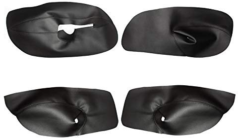 L-SHUNBAO Car Panneau De Porte Accoudoirs LHD for Golf 4 Bora MK4 Jetta 1998 1999 2000 2001 2002 2003 2004 2005 Couverture en Cuir Microfibre Garniture (Couleur : Noir, Taille : 4pcs)