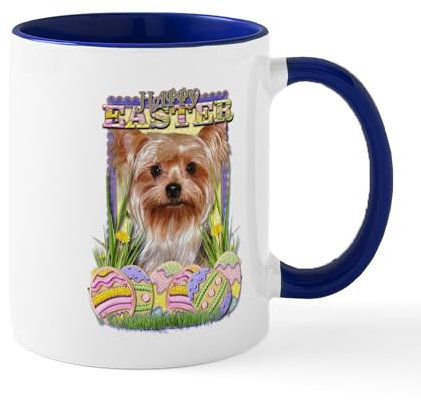 CafePress Easter Egg Cookies Yorkie Mug 11 oz (325 ml) Ceramic Coffee Mug