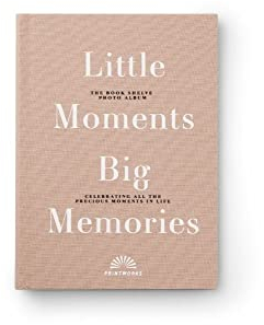 PrintWorks Bookshelf Album - Kleine Moments Big Memories Bücherregal Alben Haus Dekoration, Weiß, Einheitsgröße