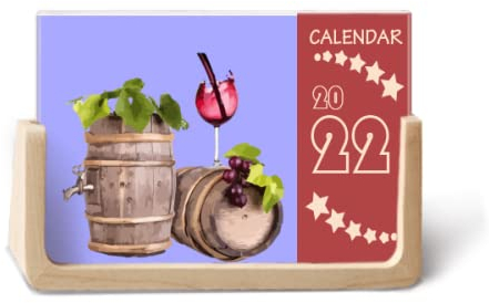 Oktober Karneval Wein Valentinstag 2022 Tischkalender Planer 12 Monate