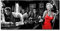 Java Dreams with James Dean Marilyn Monroe Elvis Presley and Humphrey Bogart by Chris Consani Bar Pictures Hollywood Wall Art Print Poster Black Art Canvas Painting Artwork, Frameless,60x180cm