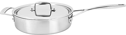 Demeyere Essential 5-ply 3-qt Stainless Steel Saute Pan with Lid