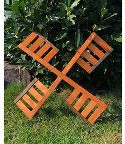 2X DARLUX Ersatz Flügel M für Garten-Windmühle Mühlenrad aus Holz Braun ca. 51 cm