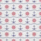 HEKO PANELS Stoff Oxford Wasserdichte Meterware Canvas-Stoff Polyester Stoff Zum Nähen Nähstoffe Dekostoffe Wasserabweisend Blickdicht Anker Ruder 1 Meter 155 x 100 cm