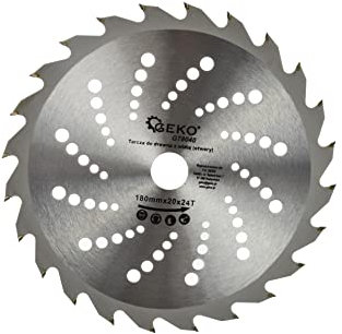 Eisenwolf lame de scie 180 x 20 mm, lame de scie circulaire pour bois avec 40 dents TCT inclinées et découpes laser pour réduire le bruit