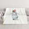BAFAFA Pinguin trägt Blumen bedruckte Klimaanlage-Decke, leichte Thermodecke, weiche, atmungsaktive Decke für alle Jahreszeiten, für Bett, Couch, Camping, 127 x 101,6 cm